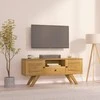 TV staliukas Televizoriaus spintelė, 110x30x50cm, tikmedžio medienos masyvas