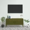 TV staliukas Televizoriaus spintelė, alyvuogių žalia, 105x35x50cm, plienas