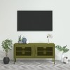 TV staliukas Televizoriaus spintelė, alyvuogių žalia, 105x35x50cm, plienas