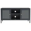 TV staliukas Televizoriaus spintelė, antracito, 105x35x52cm, plienas/stiklas