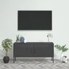 TV staliukas Televizoriaus spintelė, antracito spalvos, 105x35x50cm, plienas