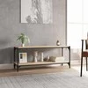 TV staliukas Televizoriaus spintelė, ąžuolo, 100x33x41cm, mediena ir plienas