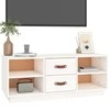 TV staliukas Televizoriaus spintelė, balta, 100x34x40cm, pušies masyvas