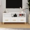 TV staliukas Televizoriaus spintelė, balta, 102x36x50cm, apdirbta mediena