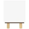 TV staliukas Televizoriaus spintelė, balta, 105x30x40cm, pušis ir ratanas