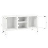 TV staliukas Televizoriaus spintelė, balta, 105x35x52cm, plienas ir stiklas