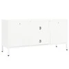 TV staliukas Televizoriaus spintelė, balta, 105x35x52cm, plienas ir stiklas
