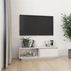 TV staliukas Televizoriaus spintelė, balta, 110x30x33,5cm, pušies masyvas