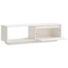 TV staliukas Televizoriaus spintelė, balta, 110x30x33,5cm, pušies masyvas