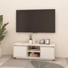 TV staliukas Televizoriaus spintelė, balta, 110x30x40cm, pušies masyvas