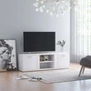 TV staliukas Televizoriaus spintelė, balta, 120x34x37cm, apdirbta mediena