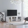 TV staliukas Televizoriaus spintelė, balta, 120x34x37cm, apdirbta mediena