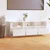 TV staliukas Televizoriaus spintelė, balta, 140x37x50cm, pušies masyvas