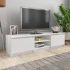 TV staliukas Televizoriaus spintelė, balta, 140x40x35,5cm, apdirbta mediena