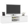 TV staliukas Televizoriaus spintelė, balta, 140x40x35,5cm, apdirbta mediena