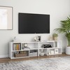 TV staliukas Televizoriaus spintelė, balta, 149x30x52cm, apdirbta mediena