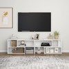 TV staliukas Televizoriaus spintelė, balta, 149x30x52cm, apdirbta mediena