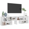 TV staliukas Televizoriaus spintelė, balta, 149x30x52cm, apdirbta mediena