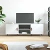 TV staliukas Televizoriaus spintelė, balta, 150x30x50cm, apdirbta mediena