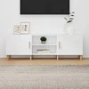 TV staliukas Televizoriaus spintelė, balta, 150x30x50cm, apdirbta mediena