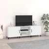 TV staliukas Televizoriaus spintelė, balta, 150x30x50cm, apdirbta mediena