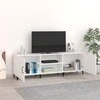 TV staliukas Televizoriaus spintelė, balta, 150x30x50cm, apdirbta mediena