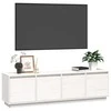 TV staliukas Televizoriaus spintelė, balta, 156x37x45cm, pušies masyvas