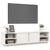 TV staliukas Televizoriaus spintelė, balta, 156x40x40cm, pušies masyvas