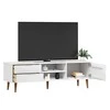 TV staliukas Televizoriaus spintelė MOLDE, balta, 158x40x49cm, pušis