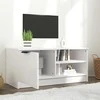 TV staliukas Televizoriaus spintelė, balta, 80x35x36,5cm, mediena, blizgi
