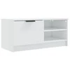 TV staliukas Televizoriaus spintelė, balta, 80x35x36,5cm, mediena, blizgi