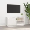 TV staliukas Televizoriaus spintelė, balta, 80x35x40,5cm, pušies masyvas