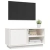 TV staliukas Televizoriaus spintelė, balta, 80x35x40,5cm, pušies masyvas