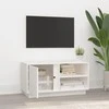 TV staliukas Televizoriaus spintelė, balta, 80x35x40,5cm, pušies masyvas