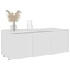 TV staliukas Televizoriaus spintelė, balta, 80x34x30cm, apdirbta mediena