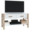 TV staliukas Televizoriaus spintelė, baltos spalvos, 82x38x45cm, mediena