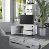 TV staliukas Televizoriaus spintelė, balta, 80x34x36cm, apdirbta mediena