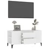 TV staliukas Televizoriaus spintelė, baltos spalvos, 102x44,5x50cm, mediena