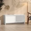TV staliukas Televizoriaus spintelė, baltos spalvos, 90x35x40cm, MDP