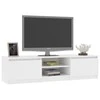 TV staliukas Televizoriaus spintelė, balta, 140x40x35,5cm, apdirbta mediena