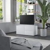 TV staliukas Televizoriaus spintelė, balta, 80x34x36cm, apdirbta mediena