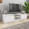 TV staliukas Televizoriaus spintelė, balta, 140x40x35,5cm, apdirbta mediena