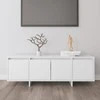 TV staliukas Televizoriaus spintelė, balta, 120x30x40,5 cm, apdirbta mediena