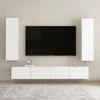 TV staliukas Televizoriaus spintelė, balta, 30,5x30x110cm, apdirbta mediena