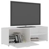 TV staliukas Televizoriaus spintelė, balta, 120x34x37cm, apdirbta mediena