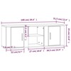 TV staliukas Televizoriaus spintelė, betono pilka, 100x31,5x35cm, mediena
