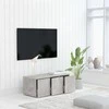 TV staliukas Televizoriaus spintelė, pilka, 80x34x30cm, apdirbta mediena