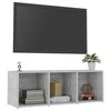 TV staliukas Televizoriaus spintelė, betono pilkos spalvos, 107x35x37cm, MDP