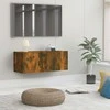 TV staliukas Televizoriaus spintelė, dūminio ąžuolo, 80x30x30cm, mediena