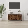 TV staliukas Televizoriaus spintelė, dūminio ąžuolo, 102x44,5x50cm, mediena